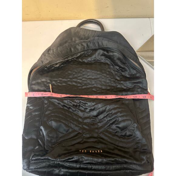 Ted Baker Backpack Black Akija Satin Quilted Bow Large School Travel Bag - Picture 13 of 13